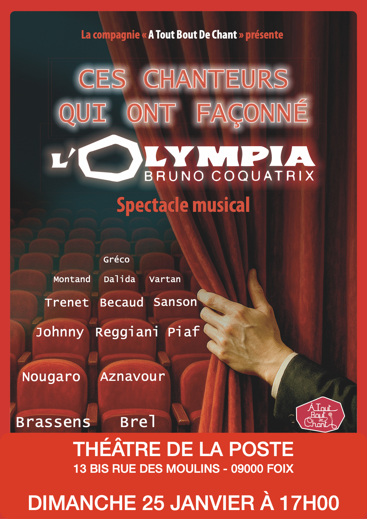 Ces chanteurs qui ont façonné l'Olympia - Spectacle Musical